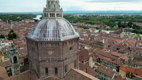 Nice nature, architecture and landscape of Pavia city of Italy. Stock Footage 252852361