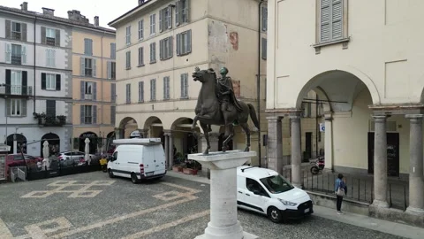 Nice nature, architecture and landscape of Pavia city of Italy. Stock Footage 252852684