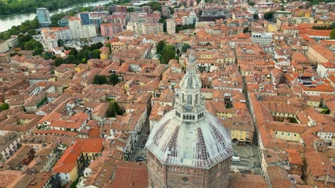 Nice nature, architecture and landscape of Pavia city of Italy. Video stock 252853028