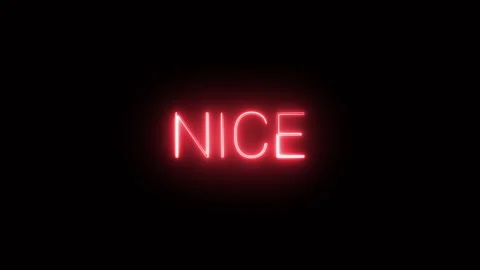 Nice neon text animation on black background Stock Footage 292736377