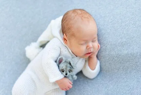 Nice newborn drowsing Stock Photos