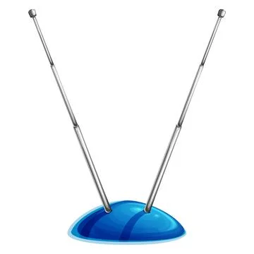 A nice nice old rabbit TV antenna Illustrazione stock