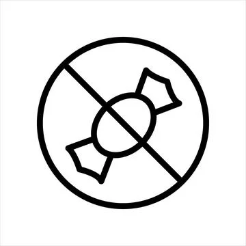 This is a Nice No Candy Icon Design Stock Illustration