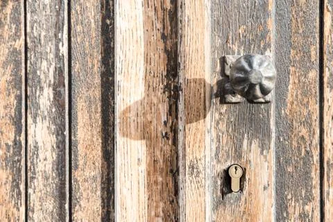 Nice old handle and door Stock Photos
