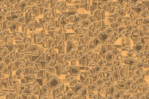 Nice orange electronic crystal pattern computer graphic backdrop illustration Illustrazione stock