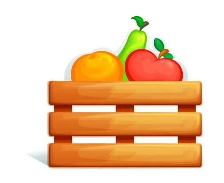 A nice packed fruit box Stock Illustration