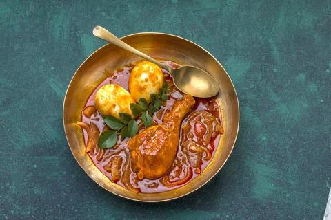 Nice Pathiri with chicken curry Stock Photos