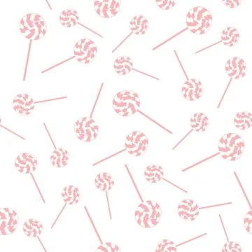 Nice pattern with colorful lollipops Stock Illustration