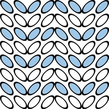 Nice pattern with stylized blue leaves Stock Illustration