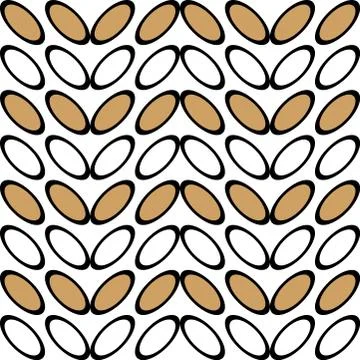 Nice pattern with stylized brown leaves Stock Illustration
