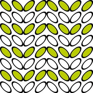 Nice pattern with stylized green leaves Stock Illustration