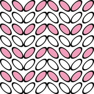 Nice pattern with stylized pink leaves Stock Illustration