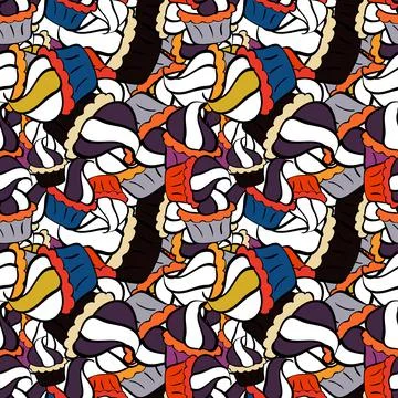 Nice pattern for wrapping paper vector. Seamless pattern Sketch cute background. イラスト素材