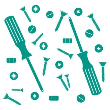 Nice picture of a colored tools Stock Illustration