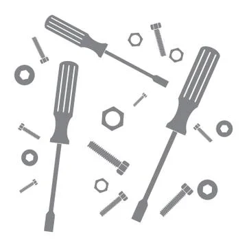 Nice picture of a colored tools Stock Illustration