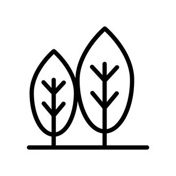 Nice Pine tree garden Icon Design 库存插图