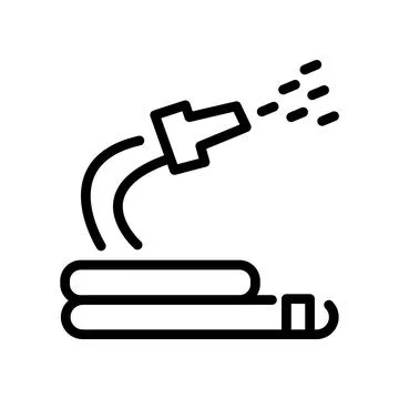 Nice Pipe Water spreding icon design Stock Illustration