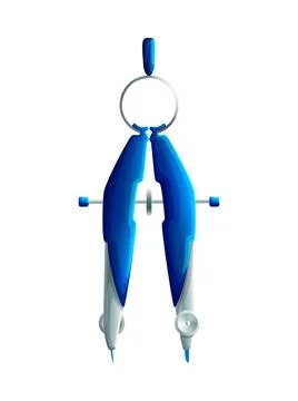 A nice plastic and metal precision compass 스톡 일러스트