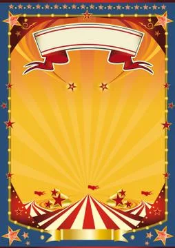 Nice poster whith big top Stock Illustration