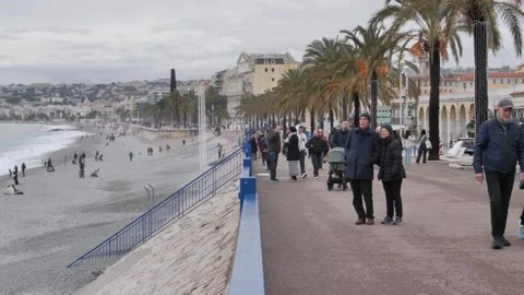 Nice Promenade Stock Footage 266824617
