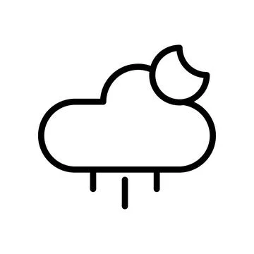 This is A Nice Rain Icon Design Template 库存插图