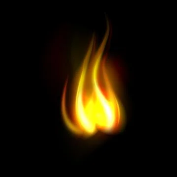 Nice realistic fire flame Stock Illustration