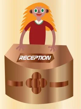 Nice receptionist Stock Illustration