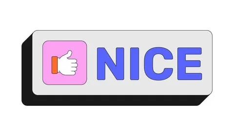 Nice rectangular UI web button Stockillustratie