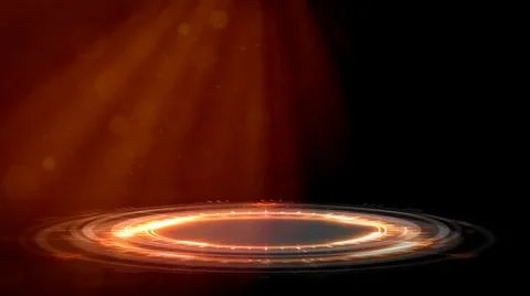 Nice red abstract hi-tech hud or ui . cg abstract 3D rendering Stock Illustration