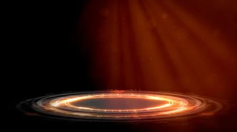 Nice red abstract high tech hud or ui . concept abstract 3D illustration Stock Illustration