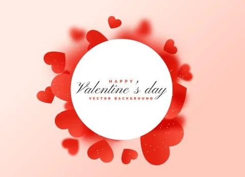 Nice red scattered hearts background design Stock Illustration