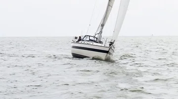Nice sailingday on the IJsselmeer Stock Footage 85572336