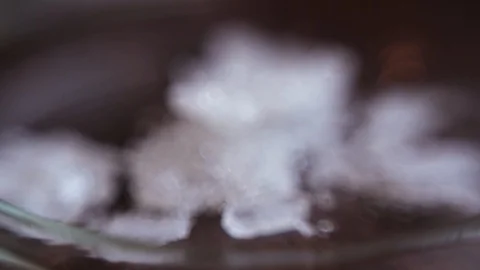 Nice samples of white precious metals in research laboratory of high school Stock Footage 98553197