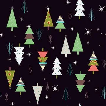 Nice Seamless Spruce Pattern Stock Illustration