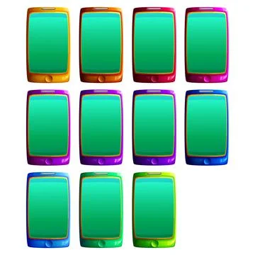 A nice set of cell phones Illustrazione stock