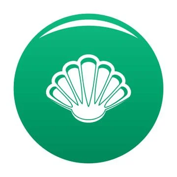 Nice shell icon green Illustrazione stock