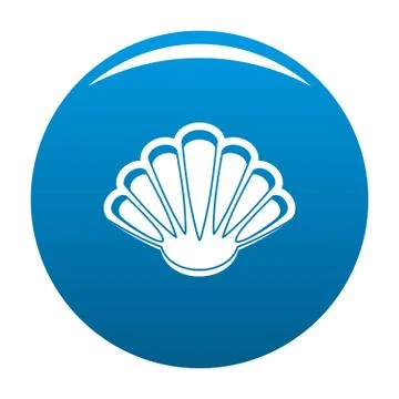 Nice shell icon vector blue 스톡 일러스트