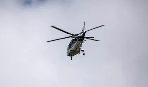 A nice shot of helicopter in flight Stock Photos