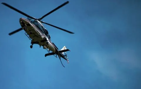 A nice shot of helicopter in flight Stock Photos