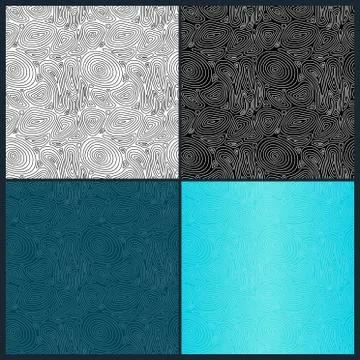 Nice simple endless waving abstract linear pattern Stock Illustration