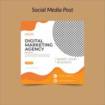 Nice Social Media Post Design Template Stock Illustration