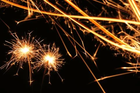 Nice sparklers background Stock Photos