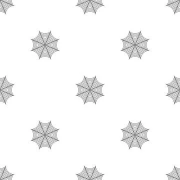 Nice spiderweb pattern seamless vector Stock Illustration