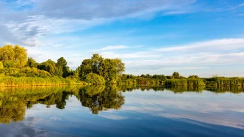 Nice summer scene on river Stock Photos