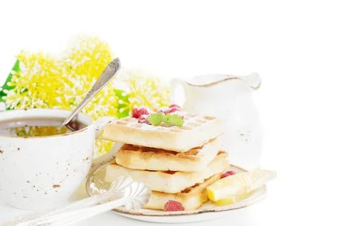 Nice sunny breakfast Stock-Fotos