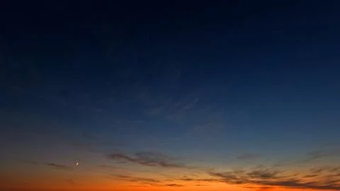 Nice sunset goldish clouds on the sky bg - photo of nature Stock Photos