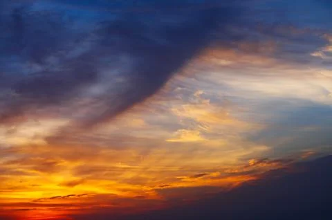 Nice sunset sky and clouds Foto stock