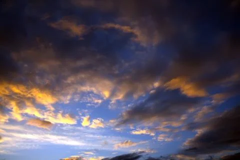 Nice sunset sky Stock Photos