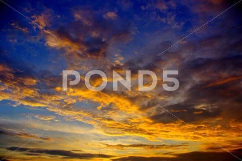 Nice sunset sky Stock Photos