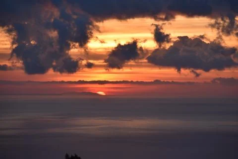 Nice sunset view Stock Photos